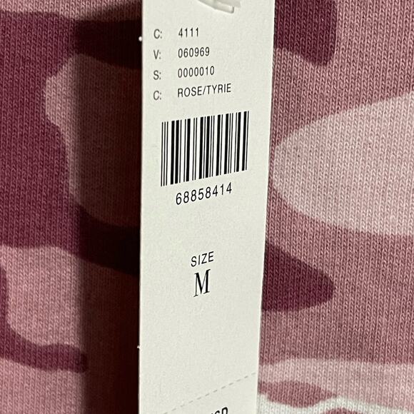 Anthropologie t.La Flutter Sleeve Top in Pink and White Camo Size M NWT - Picture 7 of 8